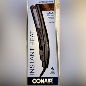Conair Ceramic Instant Heat Flat Iron Intense Shine 0.75 Inches 25 Settings